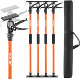 VEVOR Eenhandige Steunkrik, 4-Pack, Plafondsteunkrik 116-290 Cm, Telescopische Stalen Steunkrik, Montagesteun Tot 70 Kg Draagvermogen voor Het Installeren Van Kasten, Het Tillen Van Gipsplaten, Vrachtpalen