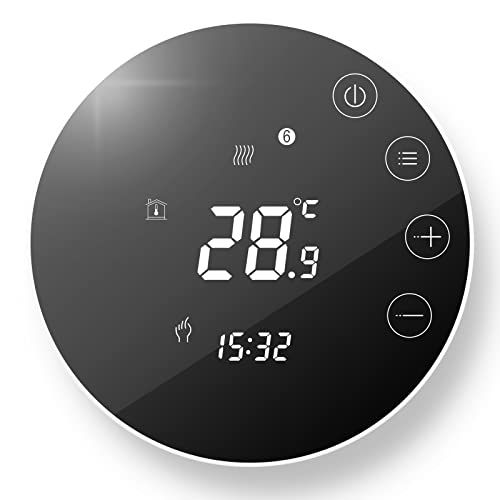 BEOK CONTROLS Beok WIFI Slimme Thermostaat - Tuya - Touchscreen - 3A - Water/Vloerverwarming - Alexa/Google