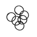 Craftelier - Set met 6 metalen ringen, type ring, ideaal voor scrapbooking en knutselen, ringen voor albums, notitieboeken, planner of afsprakenplanner, maat Ø 30 mm, zwart