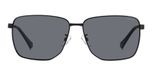 Polaroid PLD 2143/G/S/XN Lunettes de soleil homme noir rectangulaire gris 62mm polarisé