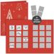 oCreon Adventskalender om te krassen voor mannen - Kinderen en vrouwen - Doe-het-zelf kerstkalender - Vouwkaart - DIN A4 - Rood
