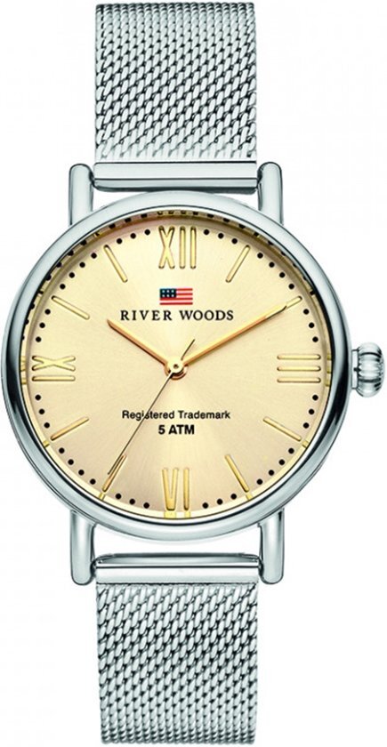 River Woods RW340035 Wisconsin horloge Vrouwen - Zilverkleurig - RVS 34 mm