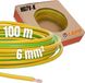 LAPP 4520004/100 Draad H07V-K 1 x 6 mm² Groen, Geel 100 m
