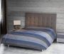 Homemania 14887 Robert-geometrisch, tweepersoonsbed met dekbedovertrek, kussensloop voor bed, hemelsblauw, grijs van microvezel, 260 x 250 cm
