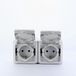 Legrand FORIX spatwaterdicht stopcontact met klapdeksel - RANDAARDE - tweepolig - dubbel - IP44 - grijs