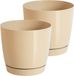 Prosperplast Set 2x Bloempotten Kunststof Rond Goud Ø13.5cm