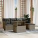 Maison Exclusive - Ensemble de jardin pour 6 personnes avec coussins, gris, en polyrotin