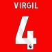 Liverpool FC Premier League VIRGIL #4 2024/25 Flocage planche