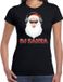 Bellatio Decorations Shoppartners Bv Fout kerstshirt / t-shirt zwart DJ Santa met koptelefoon voor dames - kerstkleding / christmas outfit XS