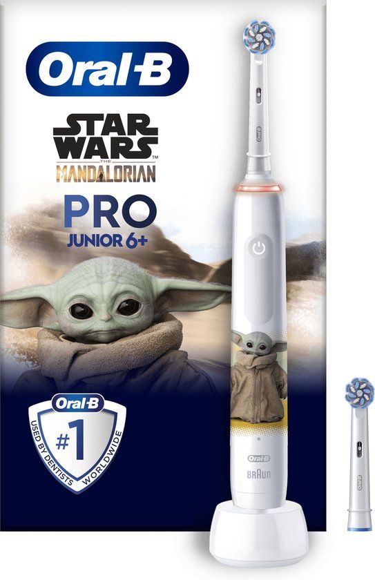 Oral-B Pro Junior Yoda Elektrische Tandenborstel - Voor Kinderen Vanaf 6 Jaar