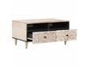 Maison Exclusive - Table basse, blanc, 80 x 54 x 40 cm, manguier massif