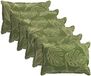 vidaXL - Kussensloop - 6 stuks - Houten Blad Design - 50 x 80 cm - Polyester