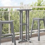 vidaXL Bartafel Lichtgrijs Polyetheen 55 x 55 x 107 cm