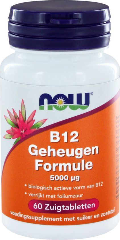 Now Foods Vitamine B12 Geheugen Formule 1000 mcg - 100 Zuigtabletten