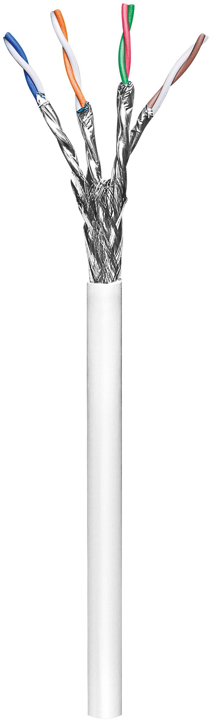 Mercodan Cat6 S/FTP 305m netwerkkabel Wit