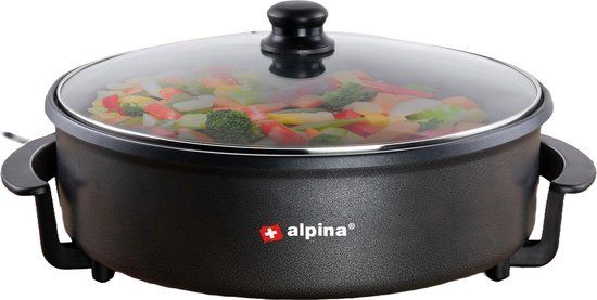 Alpina Elektrische Hapjespan - 42cm - 1500W - Zwart