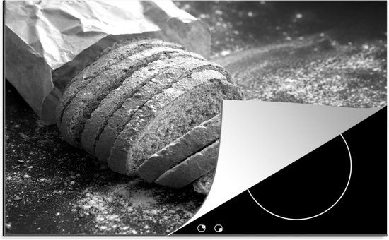 KitchenYeah® Inductie beschermer 77x51 cm - Zwart Wit - Inductie kookplaat accessoire