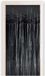 Merkloos Zwart metallic folie party deurgordijn - 100 x 250 cm - Halloween thema