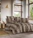 Nuit Des Rêves Single XL Quilt Cover Set (155 x 200 cm), bruin en beige, 50% katoen/50% polyester, machinewasbaar, 127 draadcount, button en envelop sluiting, gezellig en stijlvol beddengoed