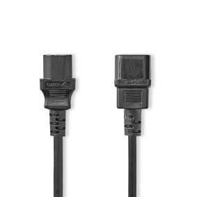 Nedis CEGL10500BK30 - Power Cable - 2m - C14 to C13 - Black