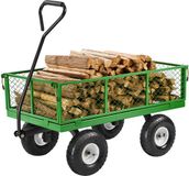 VEVOR Handkar Transportkar Tuinkar Gereedschapskar 408,23 Kg Groen/Zwart
