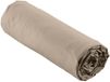 Douceur d'intérieur Percale hoeslaken 140 x 190 cm Lichtbruin Natuurlijk Katoen