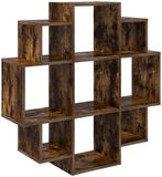 vidaXL Wandplank Gerookt eiken 90 x 25 x 90 cm Bewerkt hout