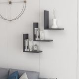 Hanah Home Stijlvolle wandplank, antraciet, 30 x 16 x 11 cm