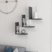 Hanah Home Stijlvolle wandplank, antraciet, 30 x 16 x 11 cm