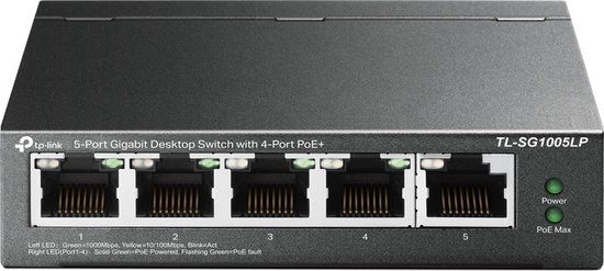 TP-Link TL-SG1005LP - 5-poorts Gigabit Unmanaged PoE Switch