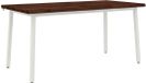 vidaXL Eettafel met levendige rand 160 x 80 x 75 cm Donkerbruin