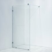 Saniclass Bellini inloopdouche met scharnierbevestiging 100x200cm 8mm veiligheidsglas anti kalk chroom WALKINFIXCONNECT-100