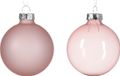 Decoris Kerstbal glas d6 cm poederroze 6st kerst