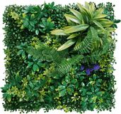 Panneaux muraux en gazon artificiel 12 PIÈCES 20 x 20 pouces verdure 3D pour décoration