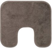Gözze RIO Premium antislip badmat met uitsparing, 100% microvezel, ideaal als toiletbekleding voor een staand toilet, 50 x 45 cm - Taupe