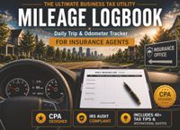 Insurance Agent Mileage Log Book