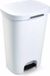 PlasticForte Pedaalemmer - wit - 50 liter - kunststof - prullenbak - 41x36x63,5 cm