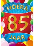 Bellatio Decorations Verjaardag deurposter - 85 jaar - multi - 59 x 84 cm