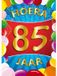 Bellatio Decorations Verjaardag deurposter - 85 jaar - multi - 59 x 84 cm