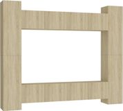vidaXL 8-delige Tv-meubelset bewerkt hout sonoma eikenkleurig