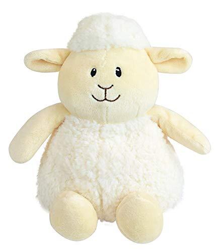 Jemini Pluche warmwaterkruik schaap, met microparels van klei +/-19 cm, 024033S