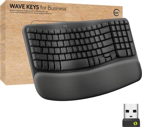 Logitech ERGO Wave Keys for Business Ergonomisch Toetsenbord Grafiet