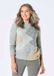 Goldner Gebreide trui Elegante intarsia-trui met glans