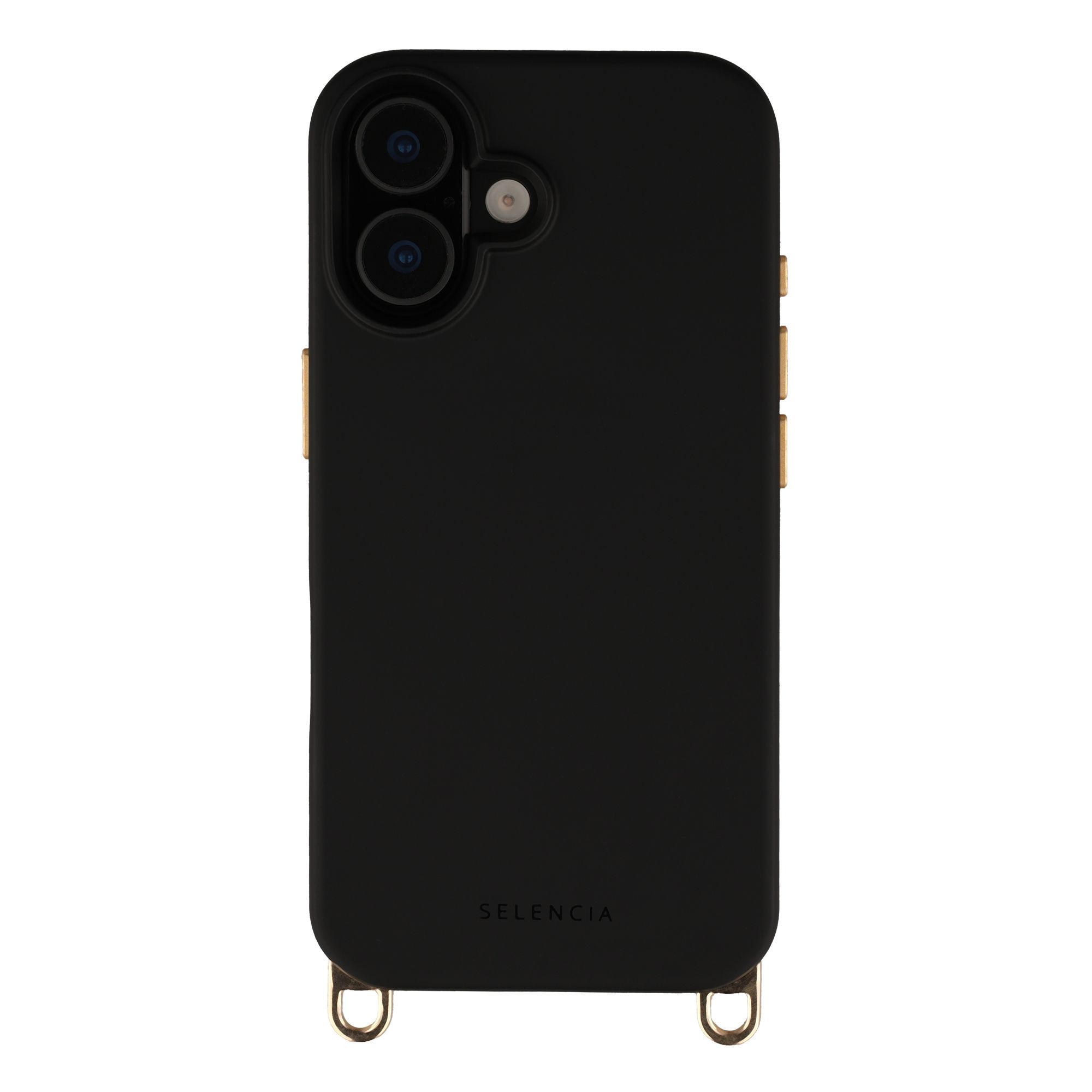 Selencia Rivièra MagSafe Backcover met afneembare haakjes voor de Apple iPhone 17 - Velvet Black