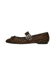Bershka Ballerina met riempjes cognac / zwart