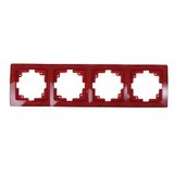 UNITEC 43469 afdeklijst 4-voudig, Monaco, Serie 206, rood