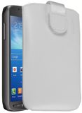 Mumbi Beschermhoes van leer voor Samsung Galaxy S4 Active, wit