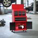 Rouge/Noir Acier 6-Tiroirs Coffre à outils mobile avec armoire amovible, Chariot d'atelier robuste avec boîte à outils