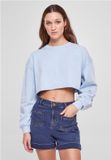 Urban Classics Cropped Flower Embroidery Terry Crewneck sweater/trui Blauw XXL