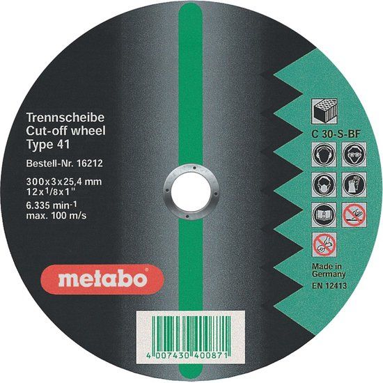 Metabo Doorslijpschijf Ø 300x3,0x25,4 steen Flexiamant super - 10 stuks